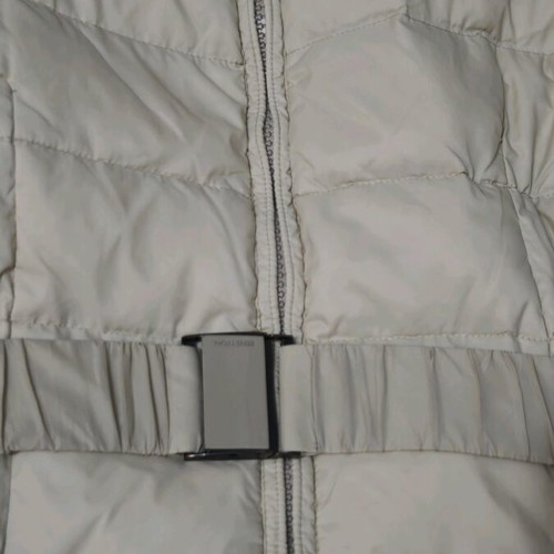 Benetton women's down jacket used, white-beige, size M
