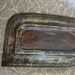 Ceramic platter with aged effect numbered like new