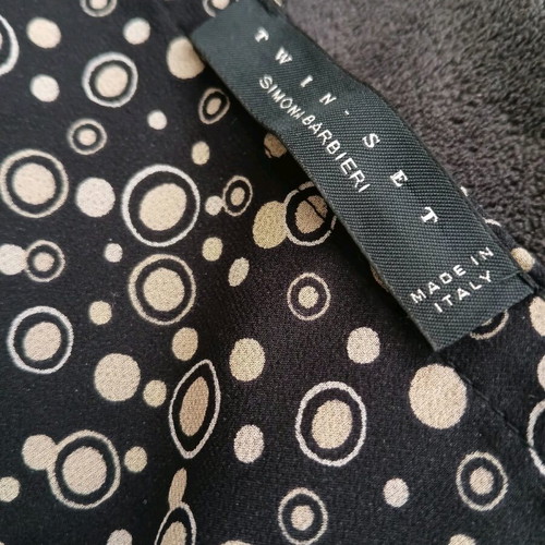 Twin-set Simona Barbieri Silk Skirt 100% New Floral Polka Dot