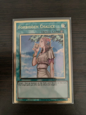 Yu-Gi-Oh Forbidden Chalice Gold Rare card like new