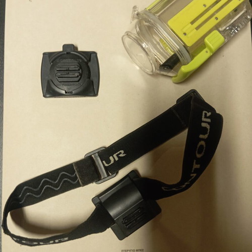 Waterproof case for Contour Roam action camera with strap and hat mount like new