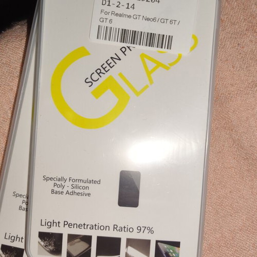 Tempered Glass Protector for Realme phones new, pack of 2