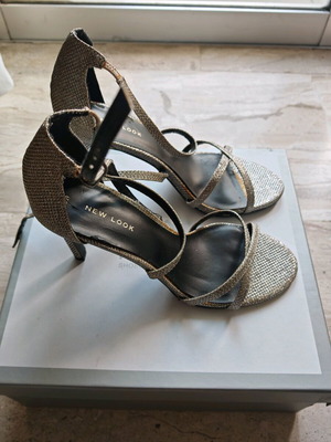 New Look sandals size 39 used, silver