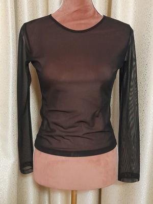 Διάφανη μακρυμάνικη μαύρη μπλούζα σαν καινούργια