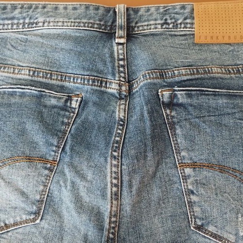 Funky Buddha men's denim shorts W38 slim fit, medium blue