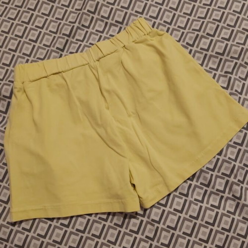 Nek Kids Wear summer set for girls with shorts, yellow