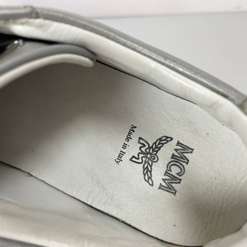 MCM grey leather sneakers size 37 used