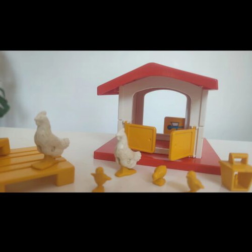 Playmobil chicken coop set used, from the 80s