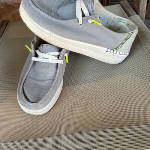 Hey Dude women's athletic shoes like new, size 37, white and blue
