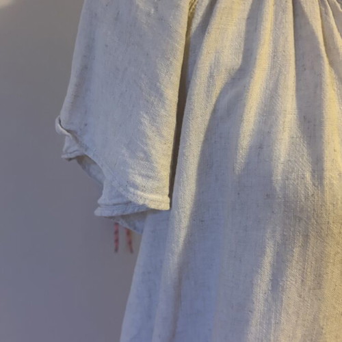 H&M beige oversized dress, linen fabric