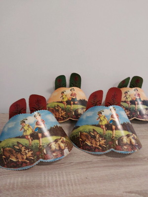 Vintage bunny hats 1960/70, like new, pack of 4