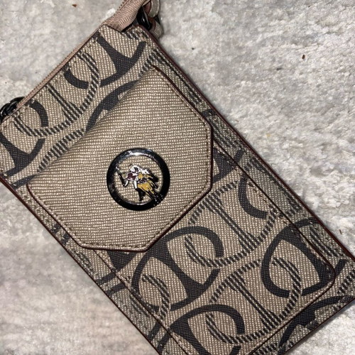 USPA Crossbody Phone Bag New Beige Brown