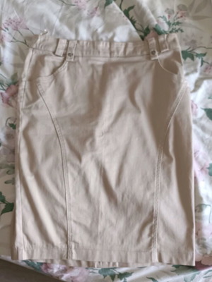 Φούστα pencil μπεζ Pink Woman σαν καινούργιο