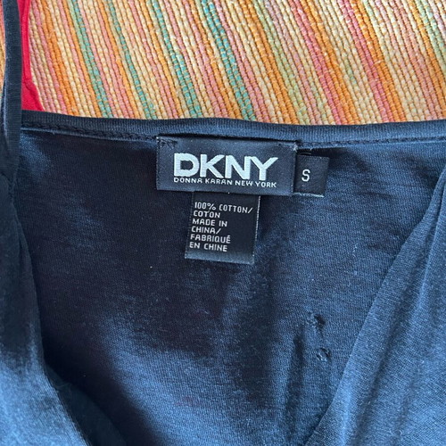 Branded women's tank tops used, includes coral DKNY and striped H&M skirt gift