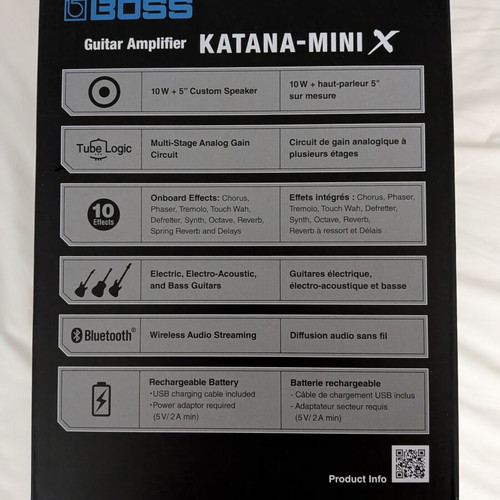 BOSS Katana-Mini X Limited Edition Blue portable guitar/bass amplifier