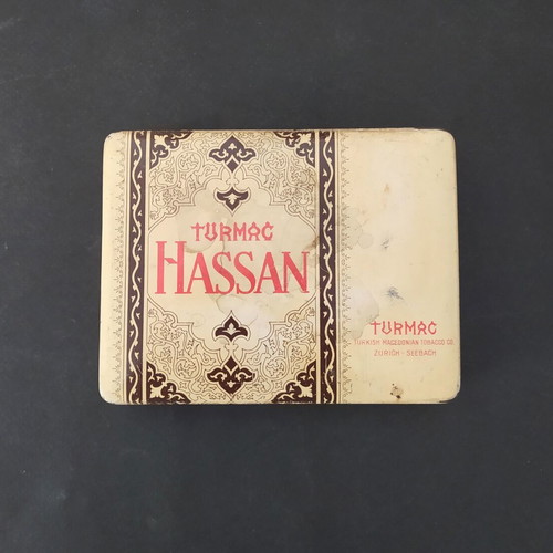 Turmac Hassan tin cigarette box 1920s