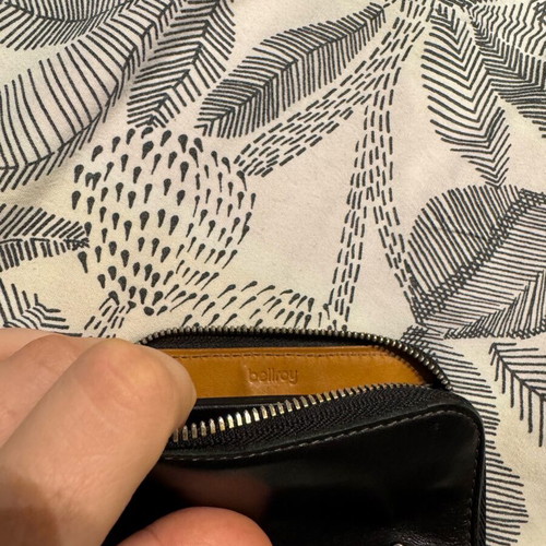Bellroy leather men's wallet used, black