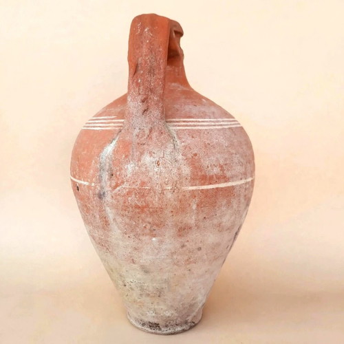 Authentic Refugee Clay Botza 1920 Kavala used, handmade red clay