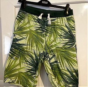 H&M palm print surfer shorts age 12-13