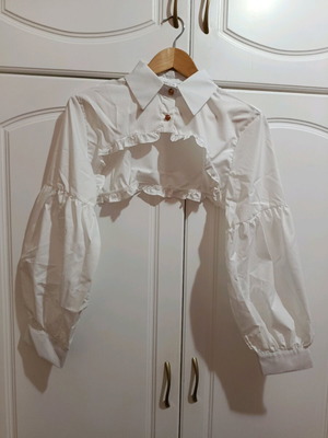 Bolero shirt style new, white, one size