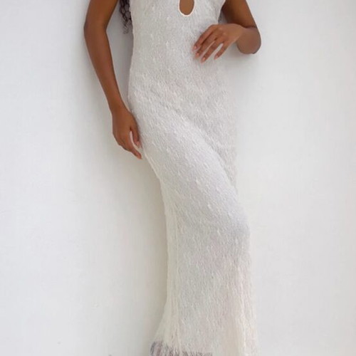 Muse Clothing Dress new, white, one size