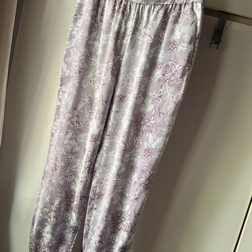 Zara satin shirt and pants set like new, pink and purple
