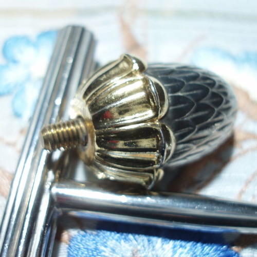 Sterling silver wine opener 19th century with 18k gold plating like new