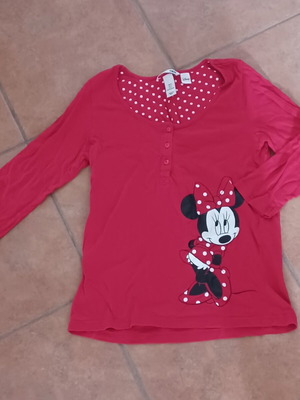 Minnie Disney long-sleeve blouse H&M size S like new, red