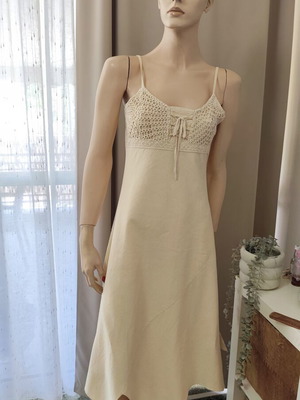 Linen dress like new, beige, size Medium