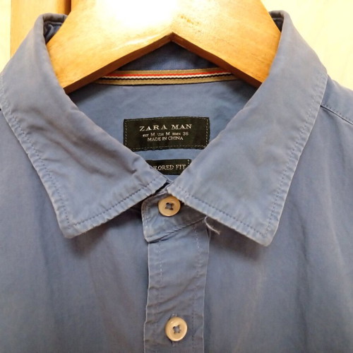 Zara men's shirt used, long sleeve, dark blue