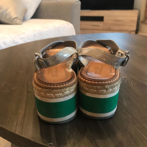 Prada sandals used, size 37, gray
