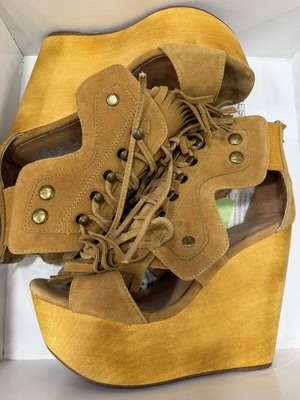 Jeffrey Campbell suede platform sandals new, brown, size 39