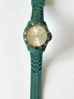Tekday 655652 watch new, green rubber, waterproof