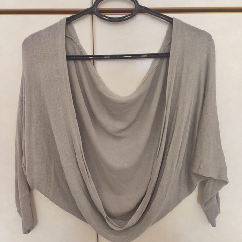 Women's bolero blouse medium gray like new