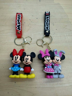 Μπρελόκ Minnie & Mickey σετ 12 τεμ., καινούργιο σχέδιο σιλικόνης