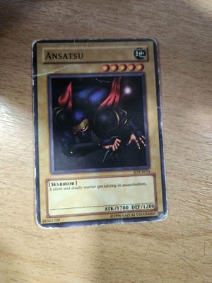 Yugi Oh Ansatsu card used, moderate condition
