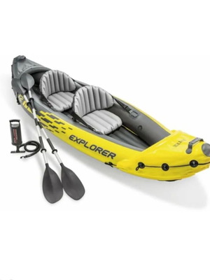 Inflatable kayak for 2 people with pump and bag