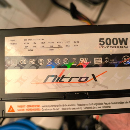NitroX PSU 500W new