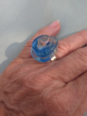 Summer ring used, blue shades, adjustable