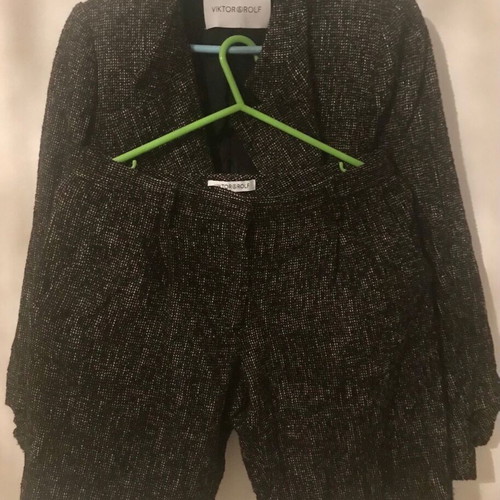 Viktor & Rolf blazer with shorts like new, brown wool, size 40