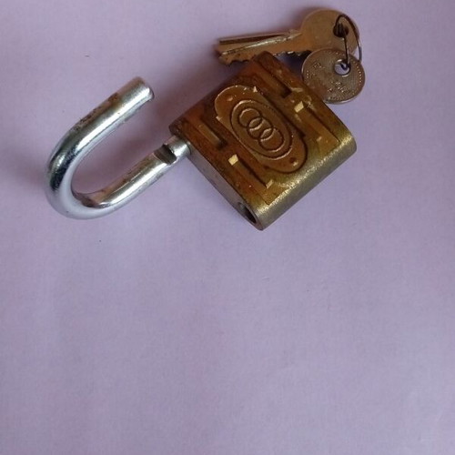 Tri Circle padlock used vintage, functional