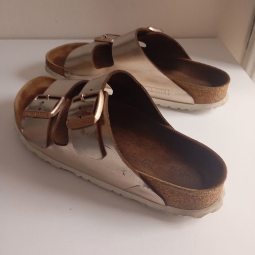 Birkenstock σανδάλια μεταχειρισμένα, νούμερο 39, ροζ ασημί