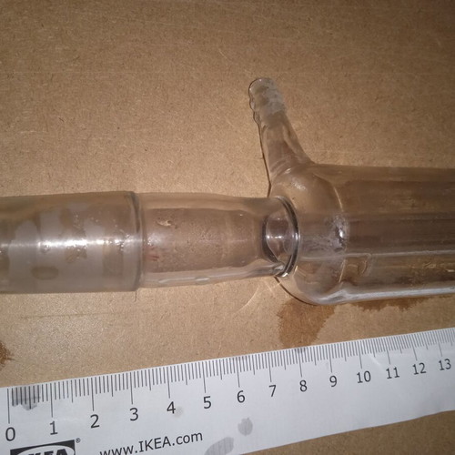 Glass distillation condenser used, effective length 30cm, NS24/29