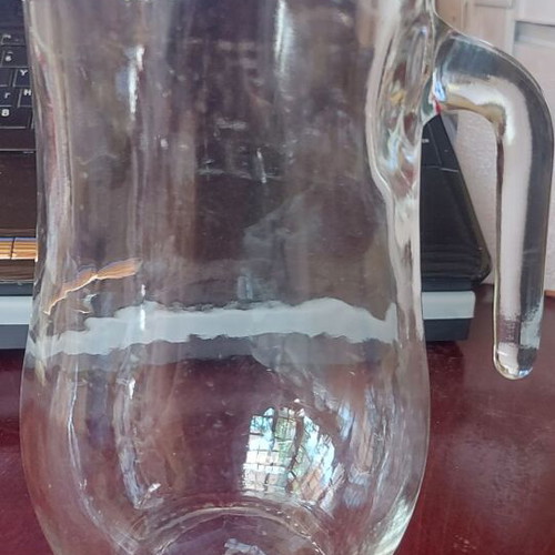 Water jug 1.5 liters used, missing lid, height 20 cm