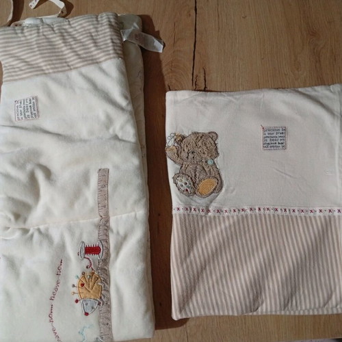 Mothercare baby set for cradle bumper and blanket like new