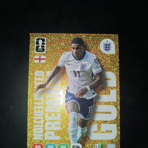Marcus Rashford Premium Gold Limited Edition Card new FIFA World Cup 2026