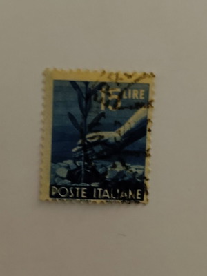 Italian collectible postage stamp 15 Lire Poste Italiane like new