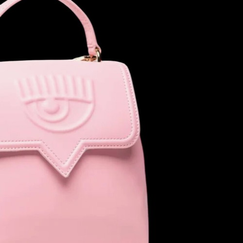 Chiara Ferragni backpack bag used, pink and turquoise