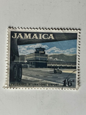 Vintage Jamaica 1964 Stamp Palisadoes International Airport used
