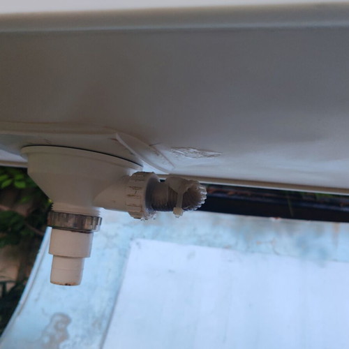 Corian sink with telescopic faucet like new